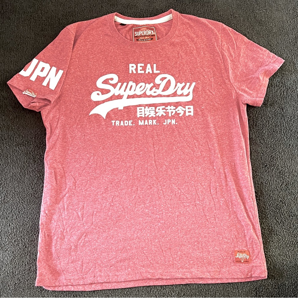 Superdry “Japan spirit” pink/white. 2XL men’s shirt. not worn only tried on. - Picture 3 of 7